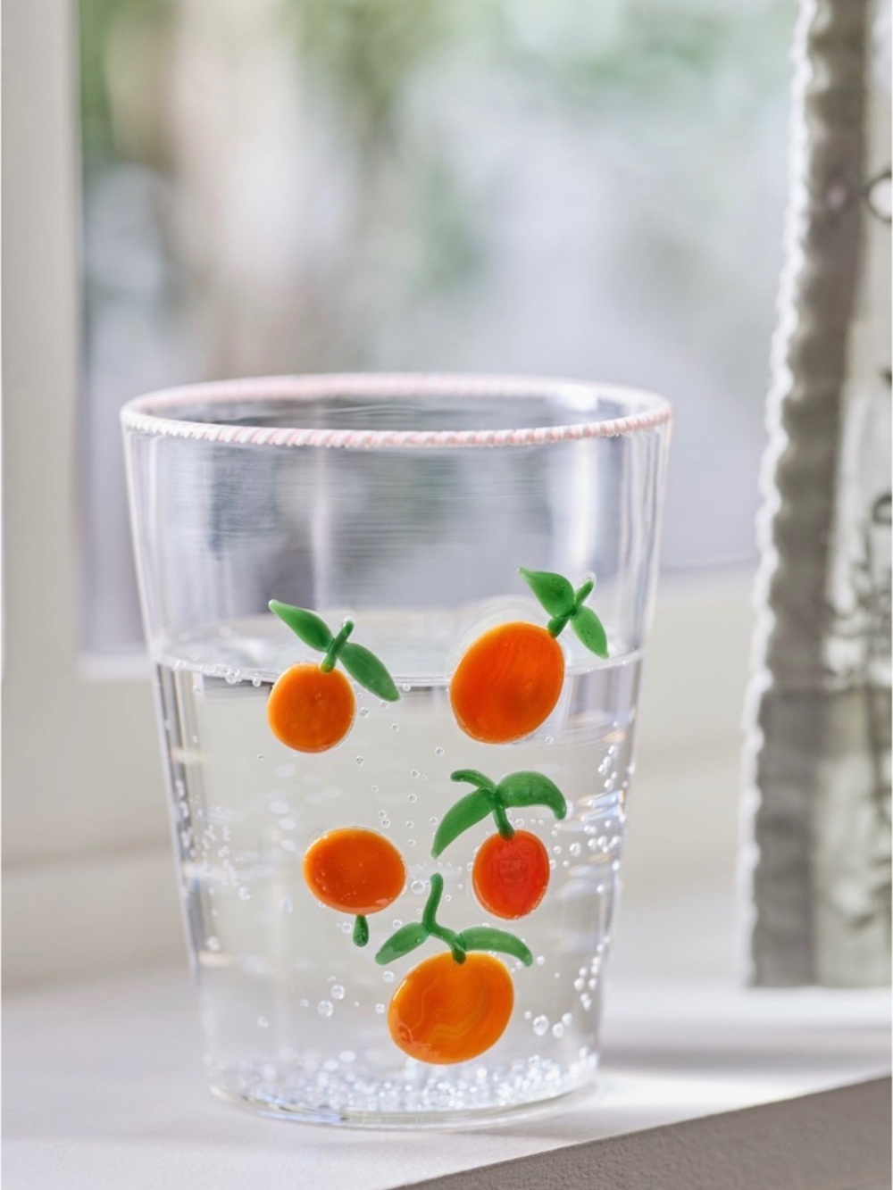Anthropologie Farmstand Juice Glasses Oranges Set 4